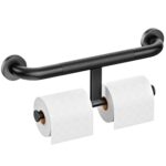 FANHAO Shower Grab Bar w/Double Toilet Paper Roll Holder 18 Inch