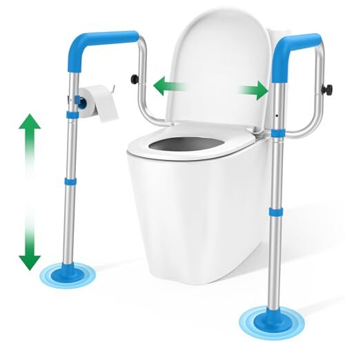 Version 1.0.0 Loyoda Toilet Safety Rails with Big Non-Slip Foot Pads - Image 1