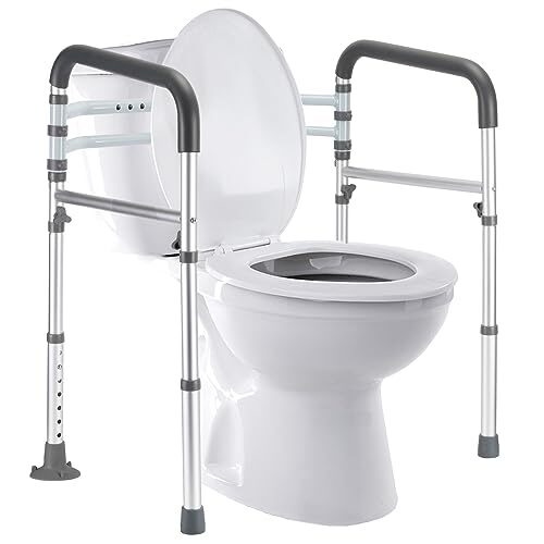 Version 1.0.0 Lianjindun Toilet Safety Rails, Adjustable Toilet Frame for Elderly, Seniors - Image 1