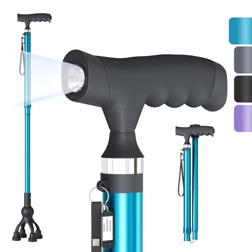 Version 1.0.0 Walking Cane with LED Light for Seniors Men Women - Image 1