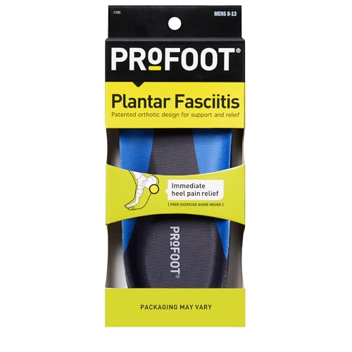 Version 1.0.0 PROFOOT Plantar Fasciitis Orthotic Insoles for Men (Sizes 8-13) – Gel Shoe Inserts for Instant Heel Pain Relief and Arch - Image 1