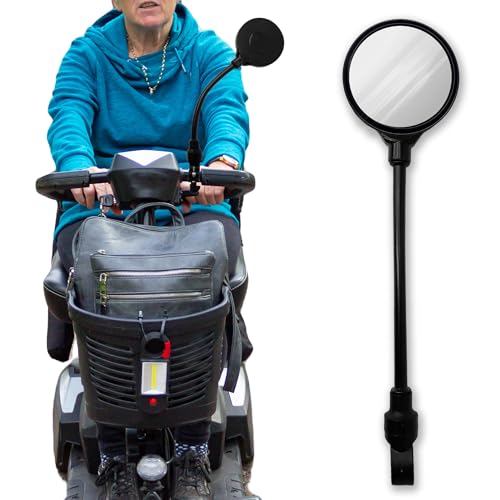 Version 1.0.0 Mobility Scooter Accessories Mirror - Adjustable Rear View Mirror Gift for Wheelchair - Image 1