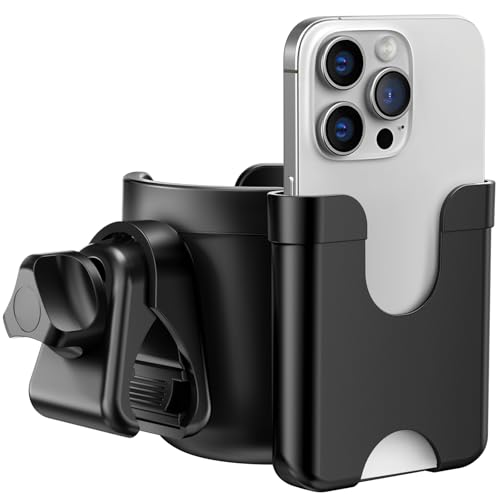 Version 1.0.0 Guiseapue Cup Holder for Walker: Stroller Cup Holder Attachment with Phone Holder - Image 1