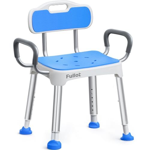Version 1.0.0 Widened Shower Chair for Inside Shower with Padded Back & Arms - Image 1