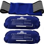 Ice Packs for Injuries Reusable (3-Piece Set) – Hot and Cold Ice Pack Therapy Gel Wrap Support – Supports Recovery