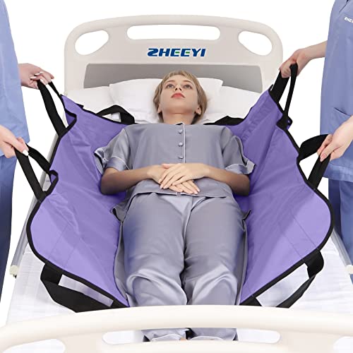 Version 1.0.0 Positioning Bed Pad with Reinforced Handles 43" x 36" Patient Transfer Sheet Aid Assistant for Body Lifting - Image 1