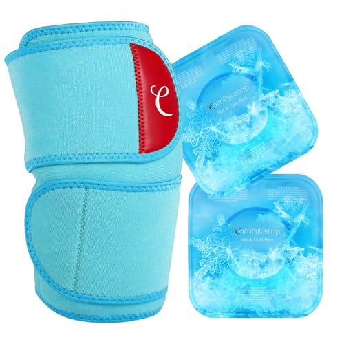 Version 1.0.0 Comfytemp Large Knee Ice Pack Wrap with 2 Soft Gel Packs - Image 1