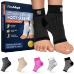Compression Socks for Plantar Fasciitis & Achilles Tendonitis Relief – Pair of Ankle Compression Sleeves for Foot Swelli
