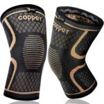 Copper Knee Braces for Men and Women (2 pack) -Knee Supports Copper Compression Knee Sleeve for Knee Pain