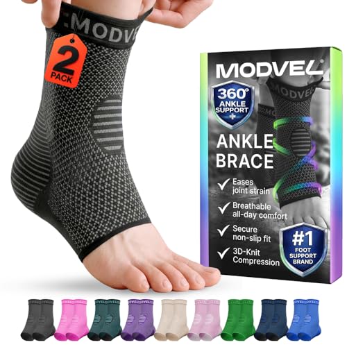 Version 1.0.0 Modvel Foot & Ankle Brace Socks for Sprained Ankle Compression Sleeve - Foot Support for Women & Men - Tendonitis & Arth - Image 1