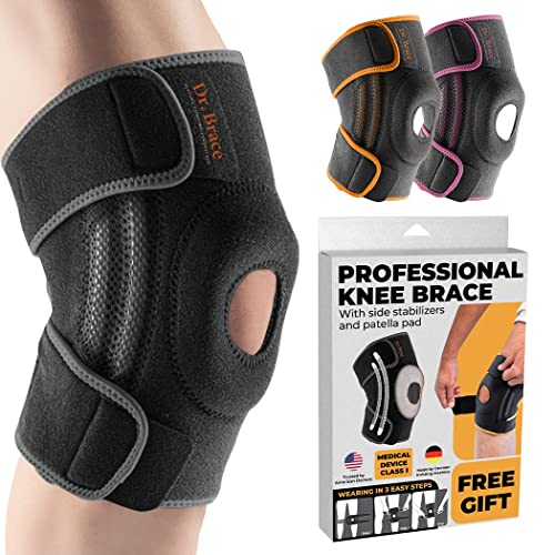 Version 1.0.0 DR. BRACE ELITE Knee Brace with Side Stabilizers & Patella Gel Pads for Maximum Knee Pain Support and fast recovery for - Image 1