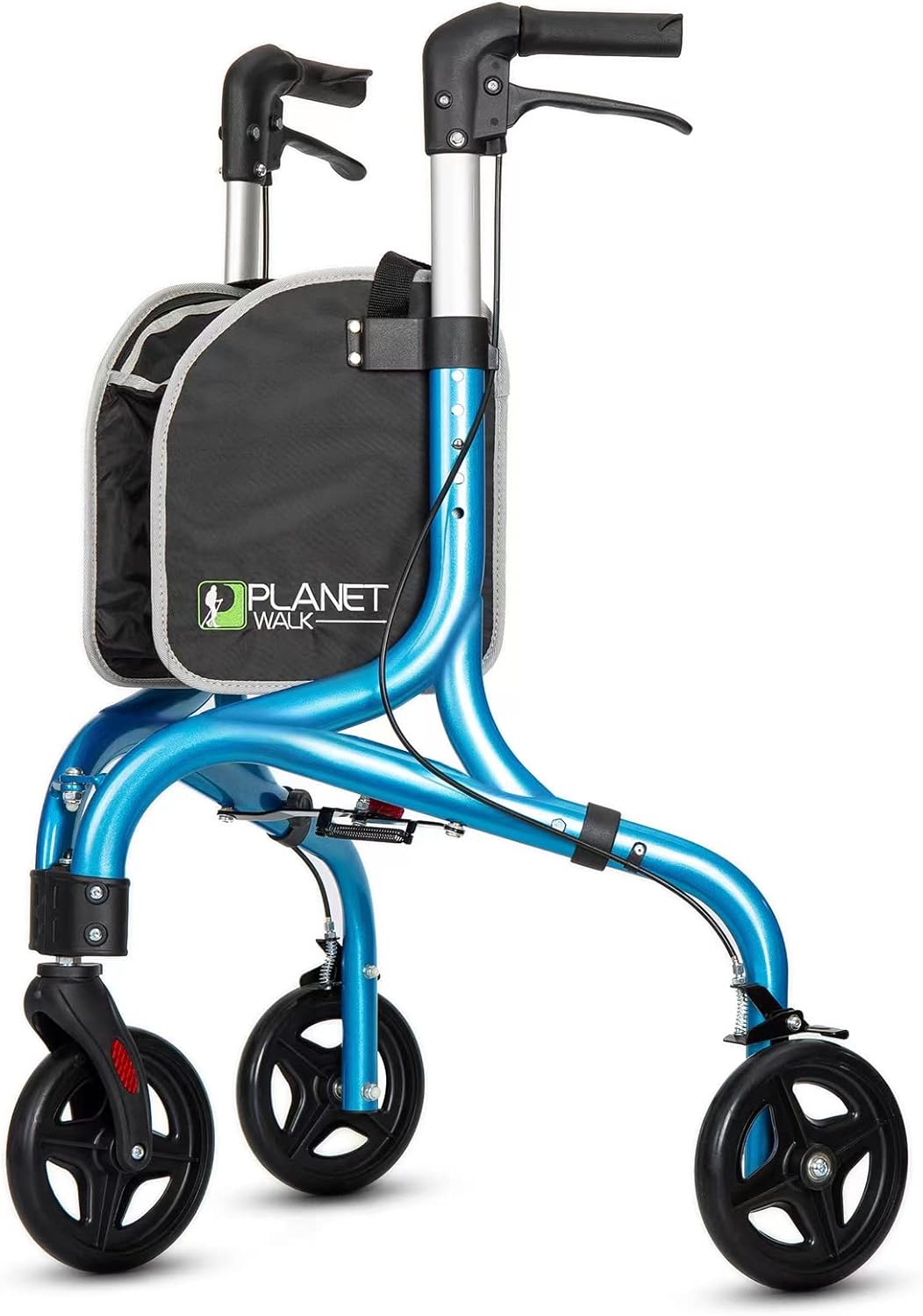 61I26pDo6LL._AC_SL1500_ PLANETWALK Premium 3 Wheel Rollator Walker for Seniors – Ultra Lightweight Foldable Aluminum Mobility Aid with Height Ad - Image 1
