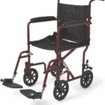 19" Ultra Lightweight Transport Bariatric Wheelchair Color: Red