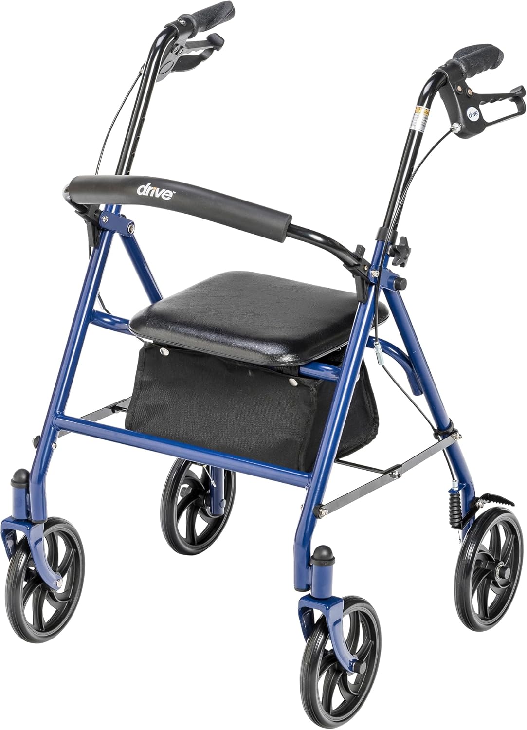 71CEijRsevL._AC_SL1500_ Drive Medical Rollator Walker with Seat - Stable Mobility Support - Height Adjustable - Durable Steel Frame Construction - Image 1
