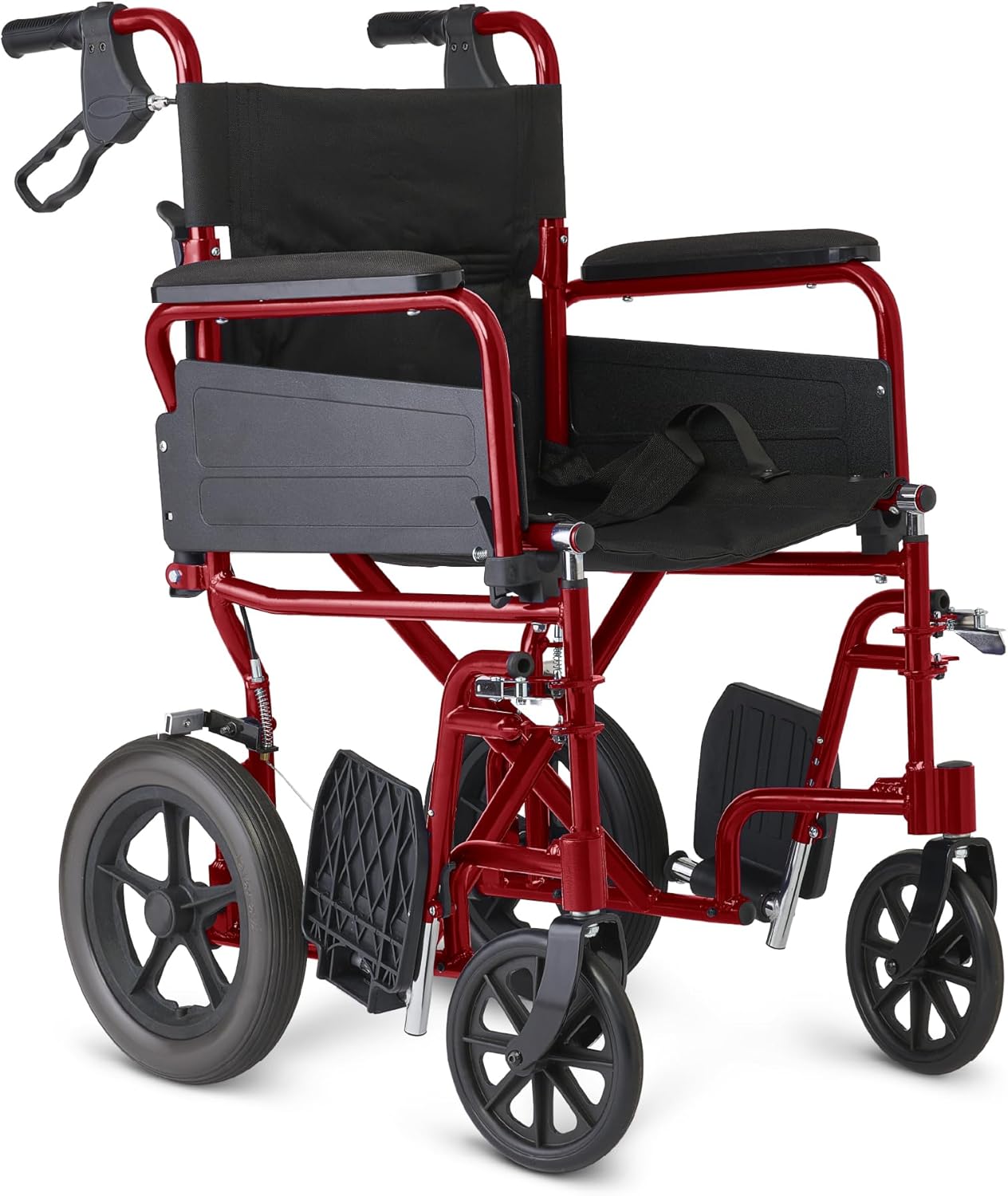 71NmdcOxL4L._AC_SL1500_ Medline Aluminum Transport Chair with 12 in Wheels - Image 1