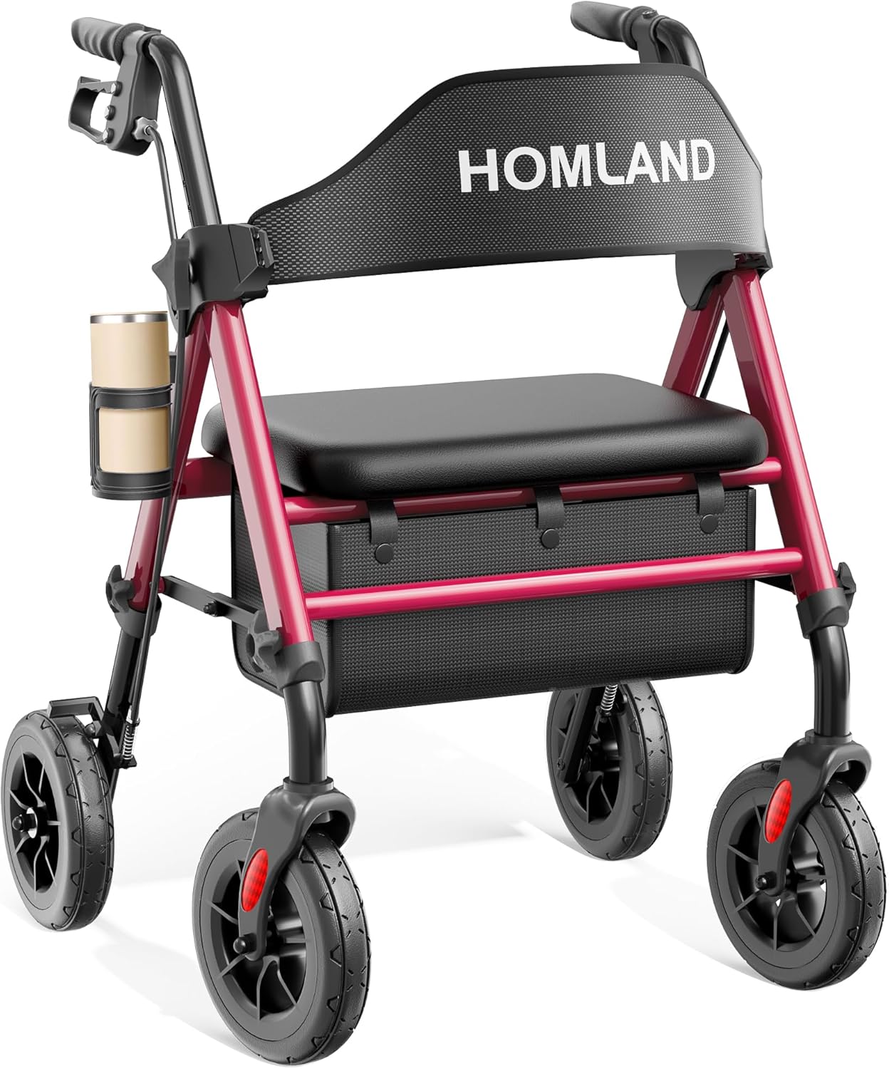 81iMMyP0SL._AC_SL1500_ HOMLAND Walkers for Seniors with Seat - Image 1