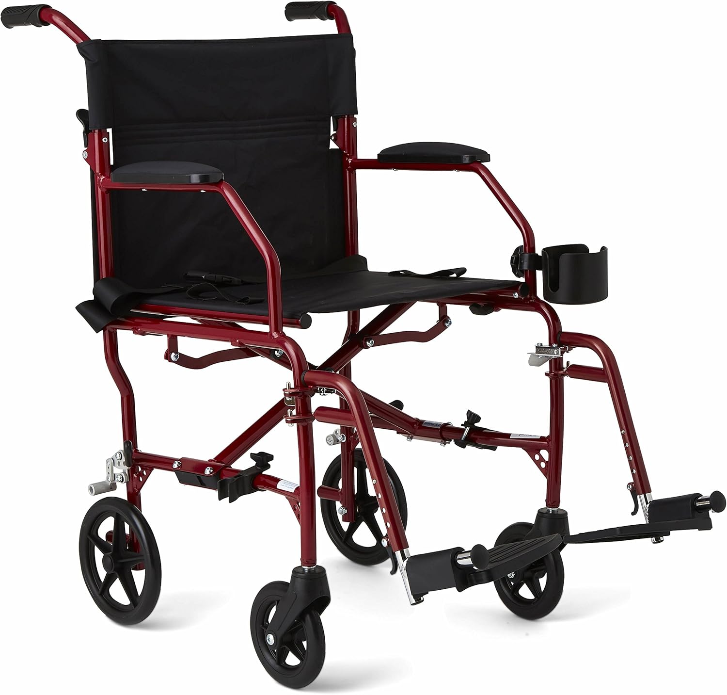 81pQM5eb52L._AC_SL1500_ Medline Ultra Lightweight Transport Wheelchair for Adults - Image 1